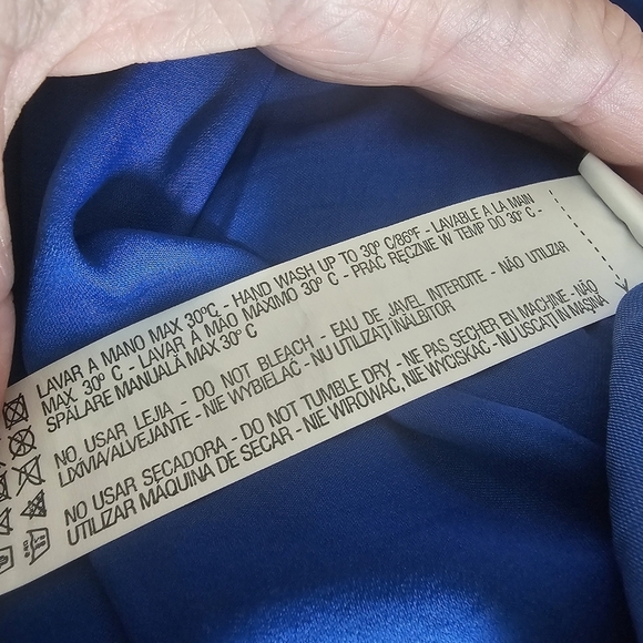 Zara Basic Maxi Skirt Womens Small Lighweight Fairy Flowy Peacock Blue Travel - Picture 9 of 9